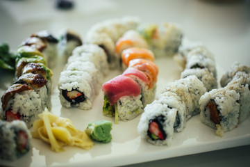 Sushi Assortment with Miso Soup