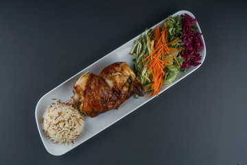 baked and shredded chicken meat menu