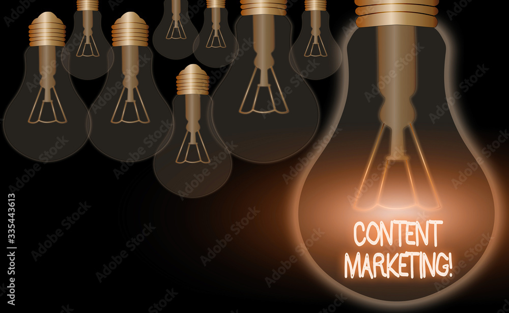 Poster handwriting text content marketing. conceptual photo involves creation and sharing of online materia