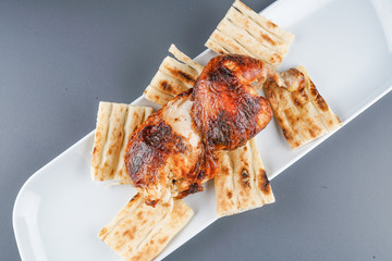 baked and shredded chicken meat menu