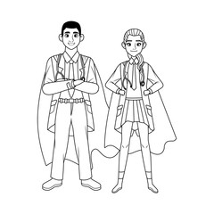 super doctors couple with hero cloak vs covid19