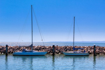 Fototapeta na wymiar Boats in harbour