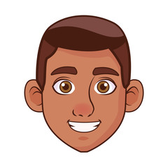 young man afro head avatar character