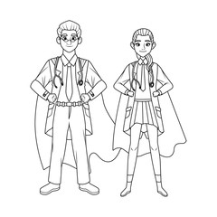 super doctors couple with hero cloak vs covid19