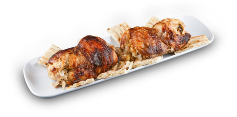 baked and shredded chicken meat menu