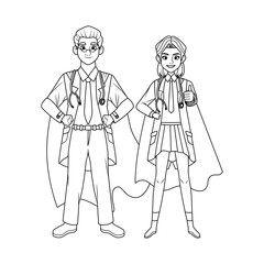 super doctors couple with hero cloak vs covid19