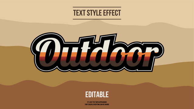 adventure theme text style effect premium vector