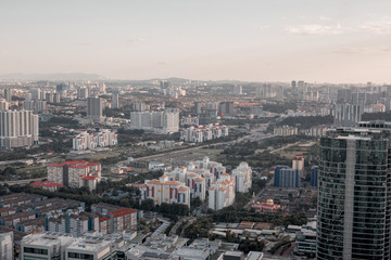 Top view of Kuala Lumpur at evening. Kuala Lumpur is the most beautiful urban place in Malaysia.