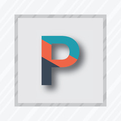 Letter P logo icon design template elements