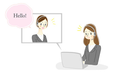 在宅勤務のイラスト