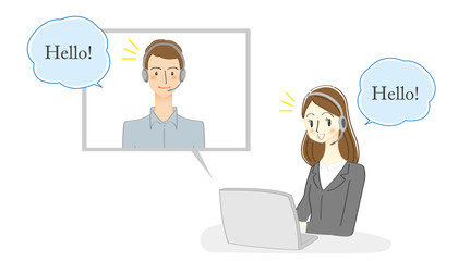 在宅勤務のイラスト