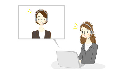 在宅勤務のイラスト