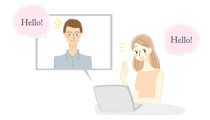 在宅勤務のイラスト