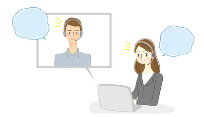 在宅勤務のイラスト