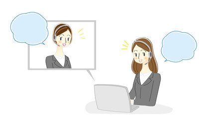 在宅勤務のイラスト