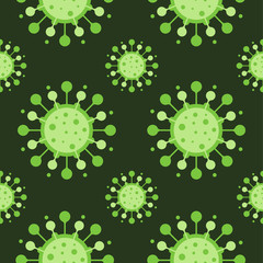 corona virus seamless pattern flat design vector illustration. Corona Virus in Wuhan, China, Global Spread, and Concept Stopping Corona Virus. Flu and lung disease spreading of world. Dangerous