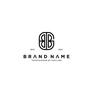letter GBB logo design vector
