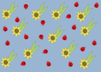 Seamless Pattern Floral Illustration