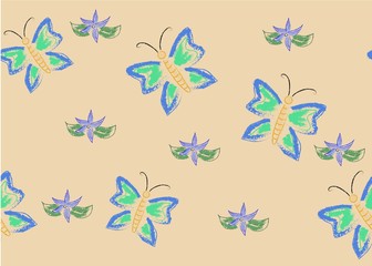 Seamless Pattern Floral Illustration