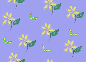 Seamless Pattern Floral Illustration