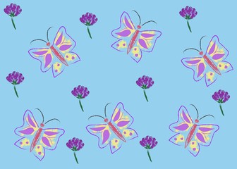 Seamless Pattern Floral Illustration