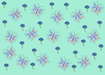 Seamless Pattern Floral Illustration