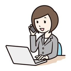 リモートワーク　女性