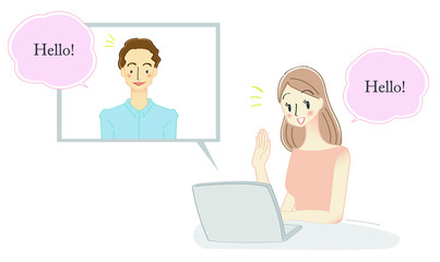 在宅勤務のイラスト