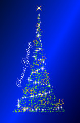 christmas tree with stars