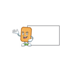An image of biscuit with board mascot design style