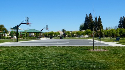 Basketball court in the park