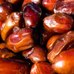 Dried dates ,macro shot , focus on a center.