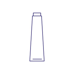 Tube of hand or face cream. Simple vector linear icon