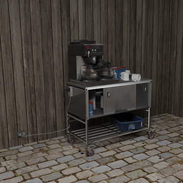 3d Computer Rendered Illustration Of A Coffee Cart