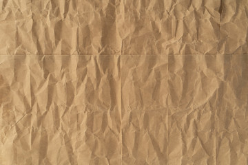 crumpled brown paper texture for background