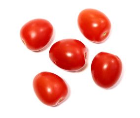 Tomatoes isolated on a white background. Healty food.