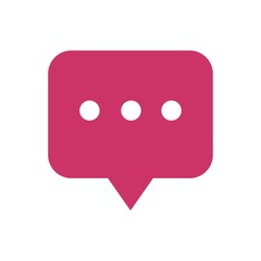 Fototapeta premium Chat Bubble Flat Icon Illustration