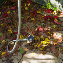 abandoned outdoor shower