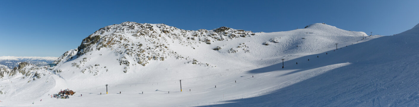 panoramic view of ski lift 