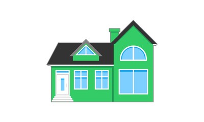 Modern house illustration vector template