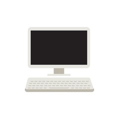 Desktop PC Computer Flat Icon Illustration