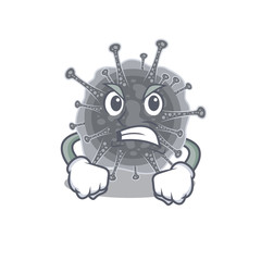 Mascot design concept of articulavirales with angry face