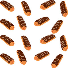 seamless background with chocolate breads