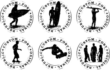 surf and skate grunge stamp