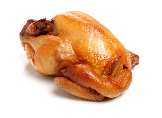 Roast Chicken on white background