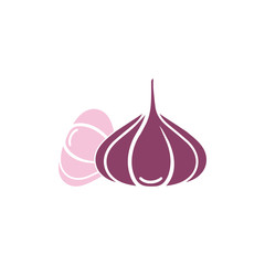 Garlic vector icon illustration design template