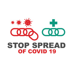 Fototapeta na wymiar Corona Virus Disease 19 Vector Illustration Template Pandemic