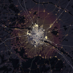 Map Reims city. France