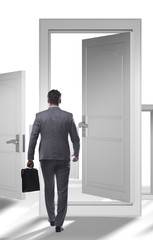 Fototapeta premium Businessman facing many business opportunities