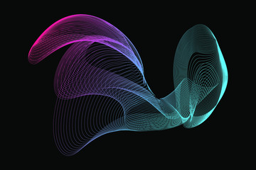 Fototapeta premium EPS 10 vector. Futuristic colorful background. Backdrop with lines and waves.